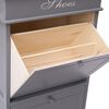 vidaXL Shoe Cabinet Gray Paulownia wood + MDF 19.7 x 11.0 x 38.6 in