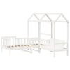 vidaXL Day Bed And Bench Set White Solid Pine Wood, Plywood Slats Twin