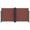 vidaXL Retractable Side Awning Brown 100% Polyester with PU coating, Steel