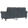 vidaXL 2-seater Sofa Dark Gray Velvet (100% polyester), Metal, Foam