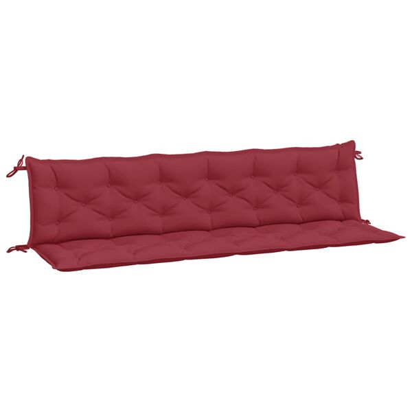 vidaXL Garden Bench Cushion Set of 2 Wine red Oxford fabric