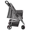 vidaXL Dog Stroller Grey 300D Oxford fabric, steel Medium Foldable