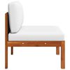 vidaXL Garden Lounge Set Cream White Solid acacia wood Medium Modular