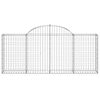 vidaXL Gabion Basket Set of 2 Silver Galvanized iron Large Durable