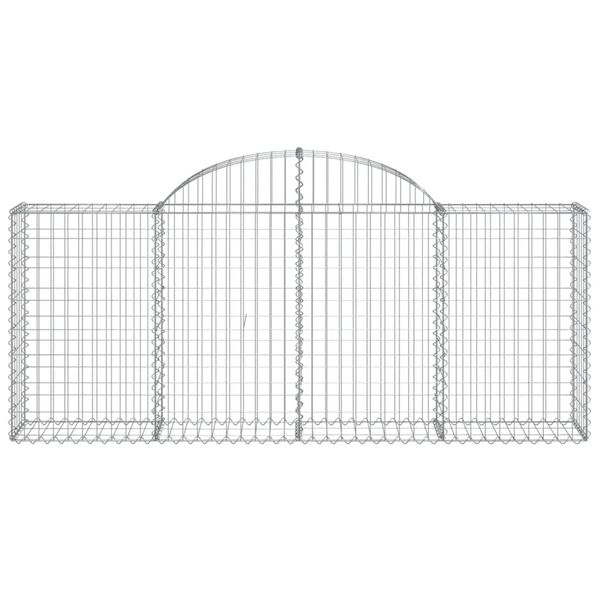 vidaXL Gabion Basket Set of 2 Silver Galvanized iron Large Durable