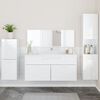 vidaXL Bathroom Furniture Set High gloss white Engineered wood