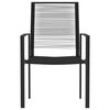 vidaXL Dining Set Black Powder-Coated Steel, PVC hollow rattan, Glass