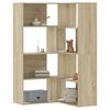 vidaXL Corner Bookcase Sonoma oak Engineered wood 4-Tier Corner Bookcase