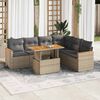 vidaXL Garden Sofa Set Beige and Light Grey