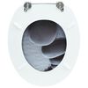 vidaXL WC Toilet Seat MDF Lid Stones