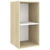 vidaXL TV Cabinet Set White and Sonoma Oak Engineered Wood Wall Mounting