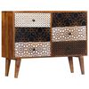 vidaXL Sideboard Brown with printed patterns Solid mango wood, MDF Medium