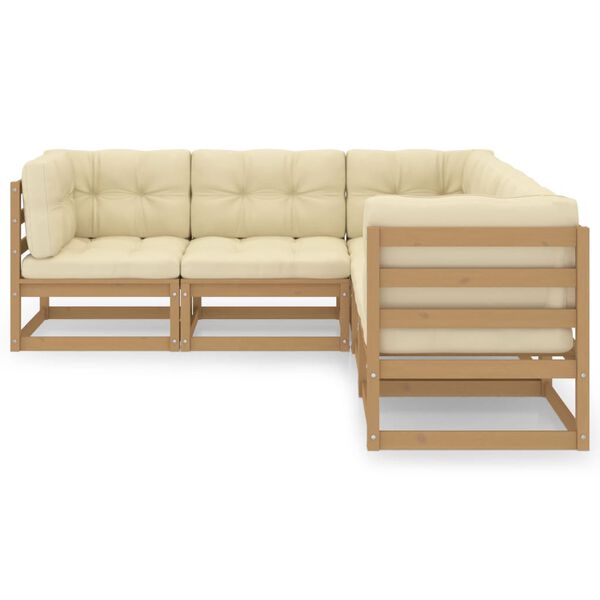 vidaXL Garden Lounge Set Honey brown