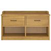 vidaXL Hallway Bench Walnut wood finish Solid pinewood, engineered wood
