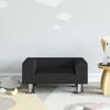 vidaXL Kids Sofa Black Velvet (100% polyester), solid pine wood, foam Mini