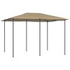 vidaXL Gazebo Taupe Fabric, Steel Large Durable Gazebo Rectangular