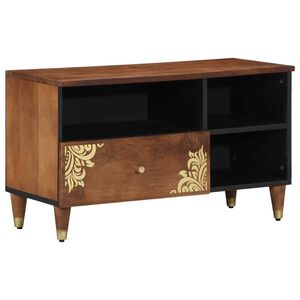 vidaXL TV Cabinet with Drawer Honey Brown 31.50 x 12.99 x 18.11 in