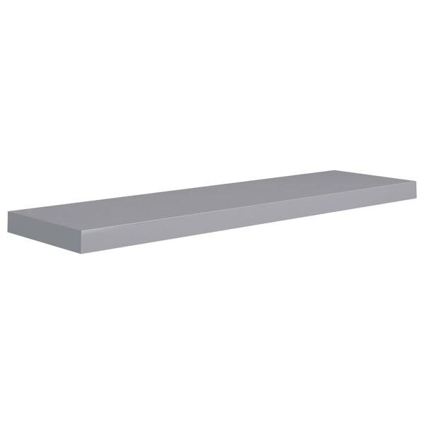 vidaXL Wall Shelf Set of 4 Grey Honeycomb MDF, metal 35.4x9.3x1.5 in