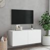 vidaXL TV Cabinet White Engineered Wood Medium TV Cabinet Rectangular