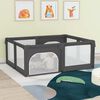 vidaXL Baby Playpen with 2 Doors Dark Gray Oxford Fabric