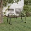 vidaXL Garden Bench Black Steel Standard Durable Garden Bench