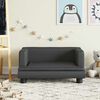 vidaXL Kids Sofa Black Faux leather, solid pine wood, foam Mini Durable