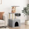 vidaXL Cat Tree Light grey Engineered wood 43.1 in tall Modern