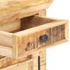 vidaXL Bed Cabinet Natural Wood Solid Mango Wood and Natural Cane Medium