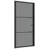 vidaXL Interior Door 40.4"x79.3" Black ESG Glass and Aluminum