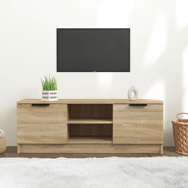 vidaXL TV Cabinet Sonoma Oak Engineered Wood Medium Storage TV Cabinet