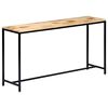 vidaXL Console Table Brown, Black Solid rough mango wood, Powder-coated iron