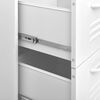 vidaXL Drawer Cabinet White Steel Medium Fully Extendable