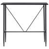 vidaXL Bar Table Black MDF with PVC coating, Powder-coated steel