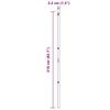 vidaXL Fence Posts Manual 7 pcs Green Ø32mm 210 cm Galvanized steel