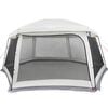 vidaXL Pool Tent with Removable Fly & Mesh Walls Grey 243.3x209.4"