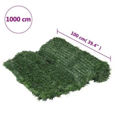 vidaXL Artificial Grass Fence Green 3.3'x32.8'