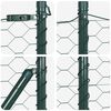 vidaXL Fence Post Green 82.02 x 1.31 ft (1.97 in mesh) Steel and PVC