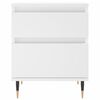 vidaXL Bedside Cabinet White Engineered wood, Metal Medium