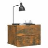 vidaXL Bedside Cabinet Set of 2 Smoked oak Engineered wood Storage