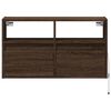 vidaXL TV Wall Cabinet Brown Oak Engineered Wood 31.5x12.2x17.7 in