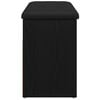 vidaXL Shoe Bench with Storage Black 80 x 30 x 45 cm Engineered wood
