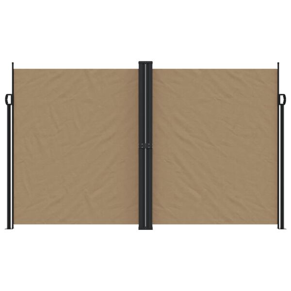 vidaXL Retractable Side Awning Taupe