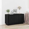 vidaXL Sideboard Black Oak 40.16 x 13.78 x 21.65 in Engineered Wood