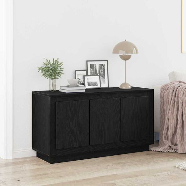 vidaXL Sideboard Black Oak 40.16 x 13.78 x 21.65 in Engineered Wood