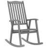 vidaXL Wooden Rocking Chair Grey Solid acacia wood Standard