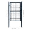 vidaXL 2D Fence Gate (Single) Anthracite Grey 39.4x63.0"