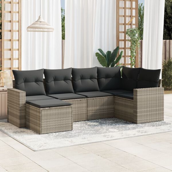 vidaXL Garden Sofa Set Light grey, Dark grey