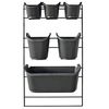 Nature Flower Pot Black Polypropylene with metal frame