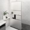 vidaXL Walk-in Shower Wall with Shelf Chrome 31.5"x76.8" ESG Glass&Aluminum