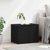 vidaXL Storage Box Black oak 23.62 x 16.54 x 18.11 in Engineered Wood